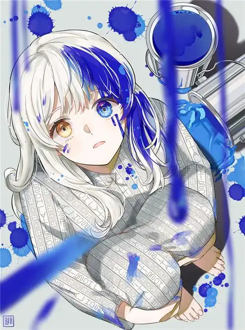 蓝色创意插画